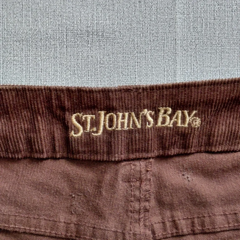 St. John's Bay Secretly Slender Bootcut Corduroy Pants Women's 10 Brown Mid Rise - Picture 5 of 13